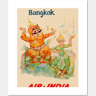 Air-India Fly to Thailand Travel and Tourism Poster Print Posters and Art